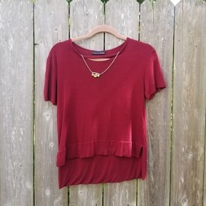 Zara Hi-Low Top with Attached Necklace